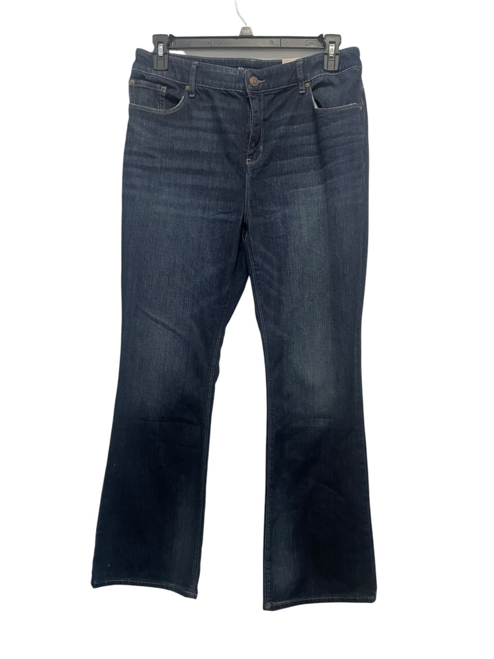 Chicos Jeans Womens 2.5S US 12S Blue High Rise Boot Cut Dark Wash Zip Fly Denim